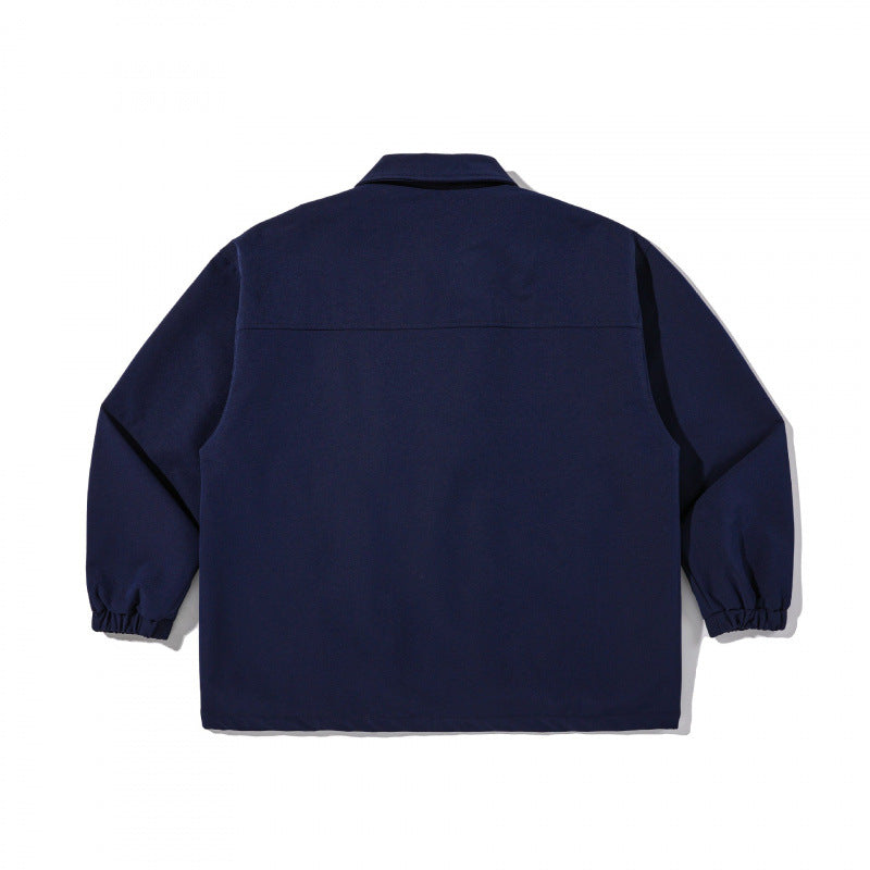 Unisex Boxy Utility Shirt Jacket with Multiple Flap Pockets and Snap Button Closure Chichicherry