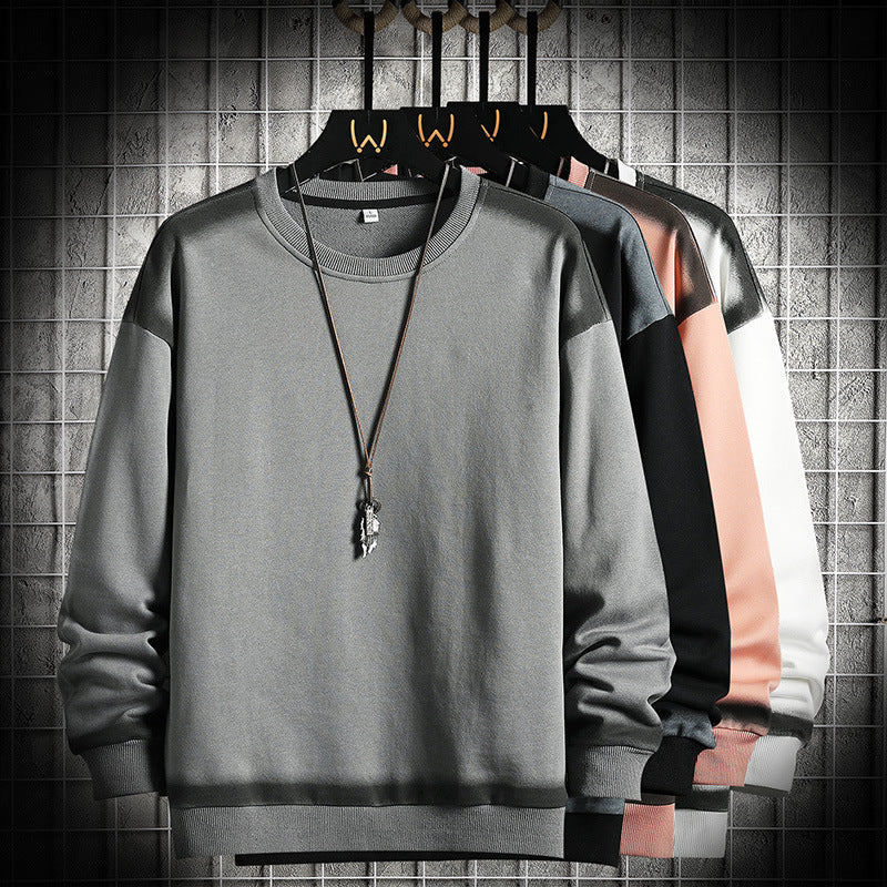 Men's Oversized Sweatshirt with subtle gradient trim and round neck