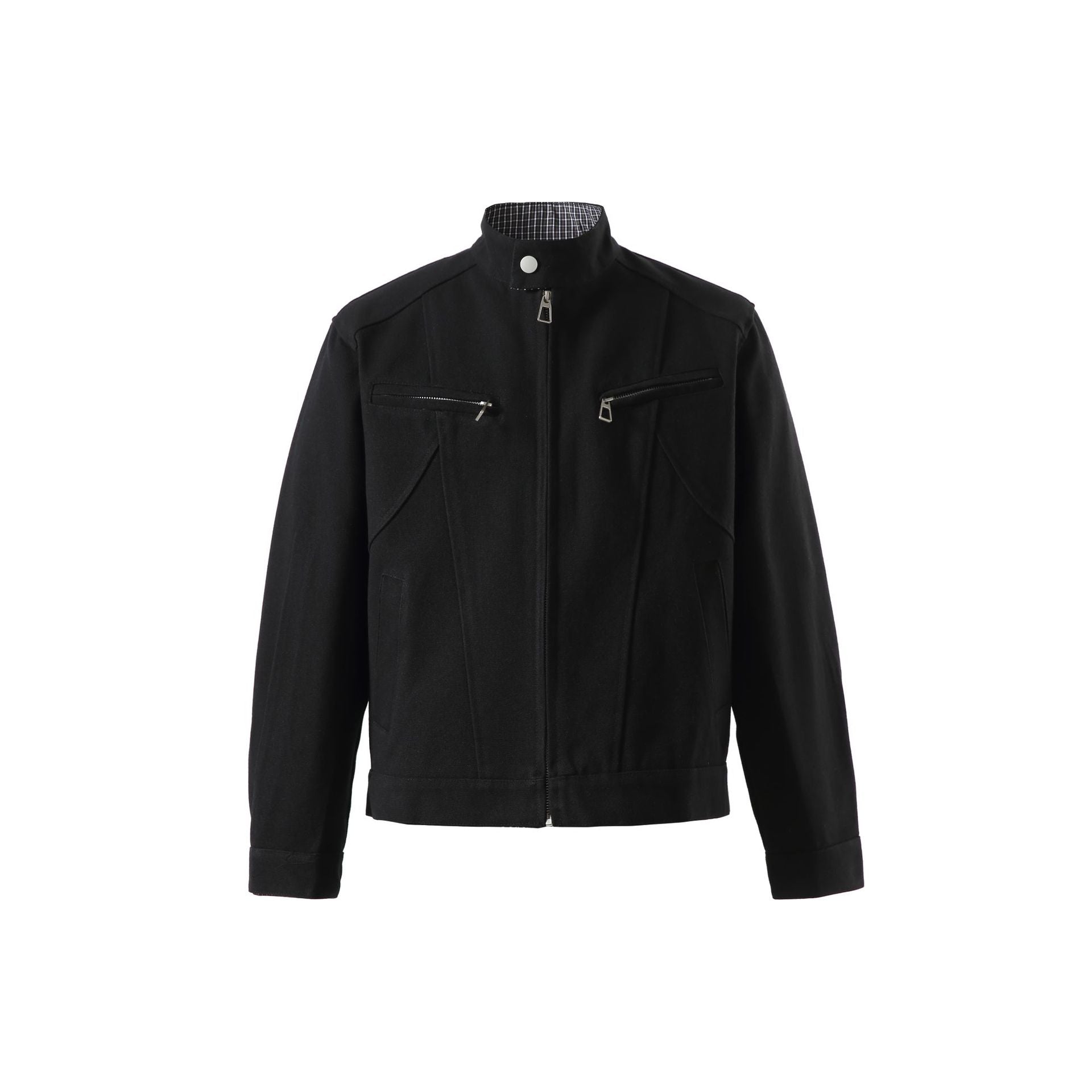 Men's short jacket with stand-up collar and zip pockets Chichicherry