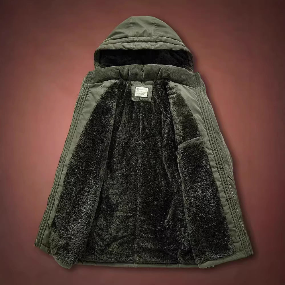 Men's winter parka with teddy fleece lining and hood Chichicherry