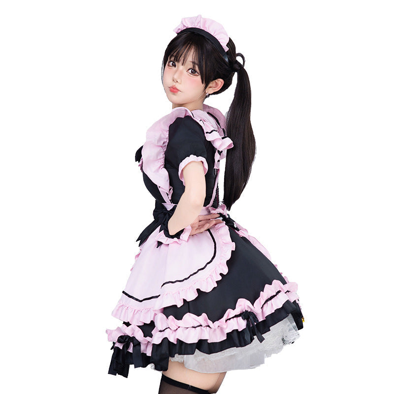 Girls playful costume dress with ruffles and cat ears Chichicherry