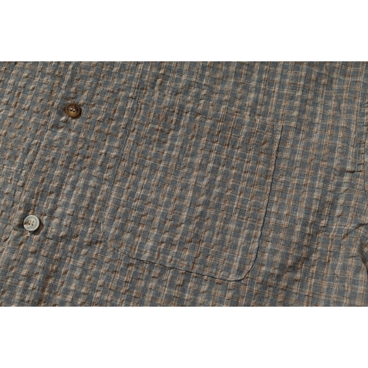 Men's Lightweight Check Overshirt made of Cotton Blend with Straight Hem and Applied Chest Pocket Chichicherry