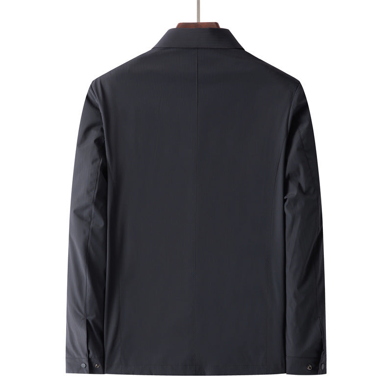Men's light water-repellent blouson jacket with shirt collar and concealed zipper Chichicherry