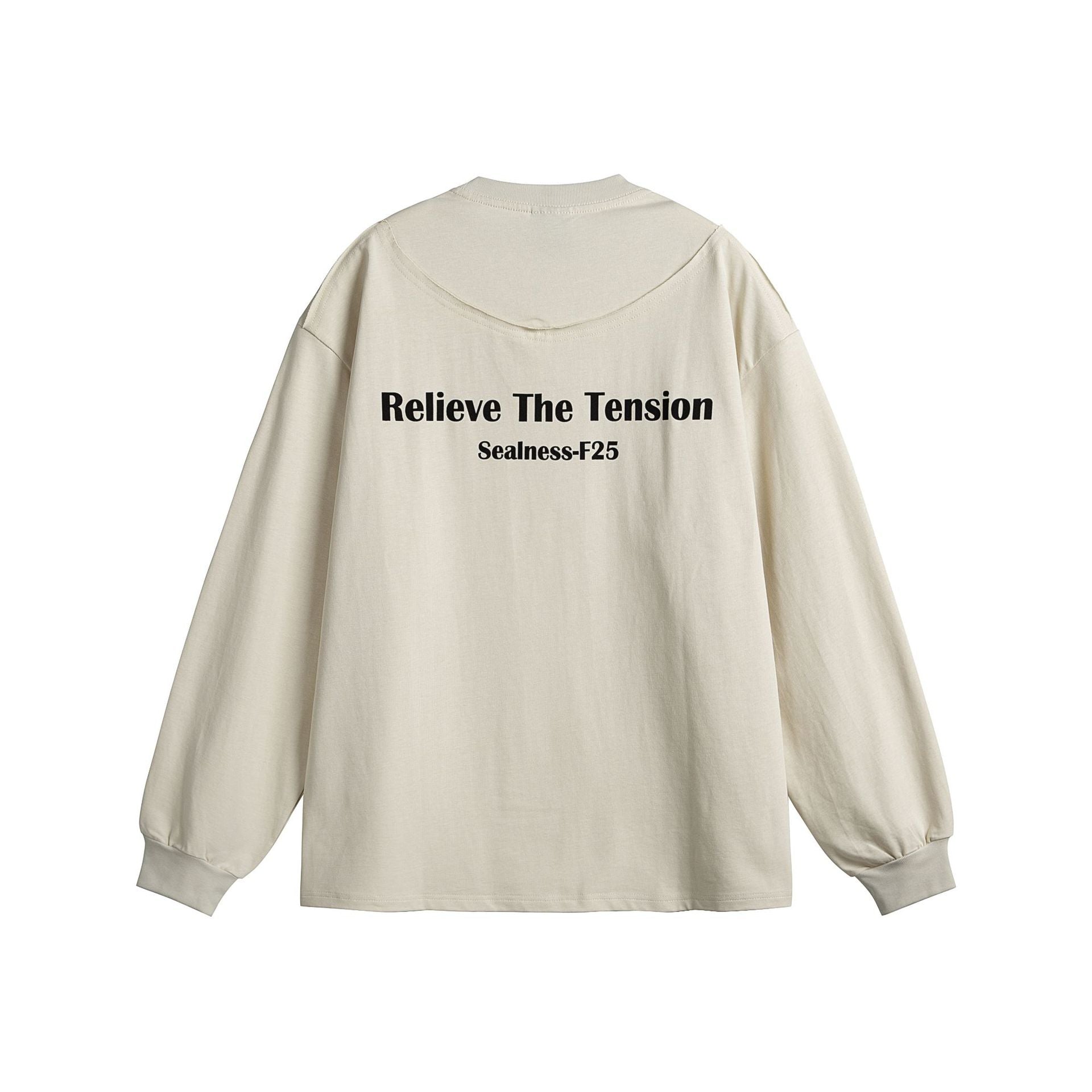 Unisex Oversized Long Sleeve with dropped shoulder, ribbed cuffs and minimalist chest embroidery Chichicherry