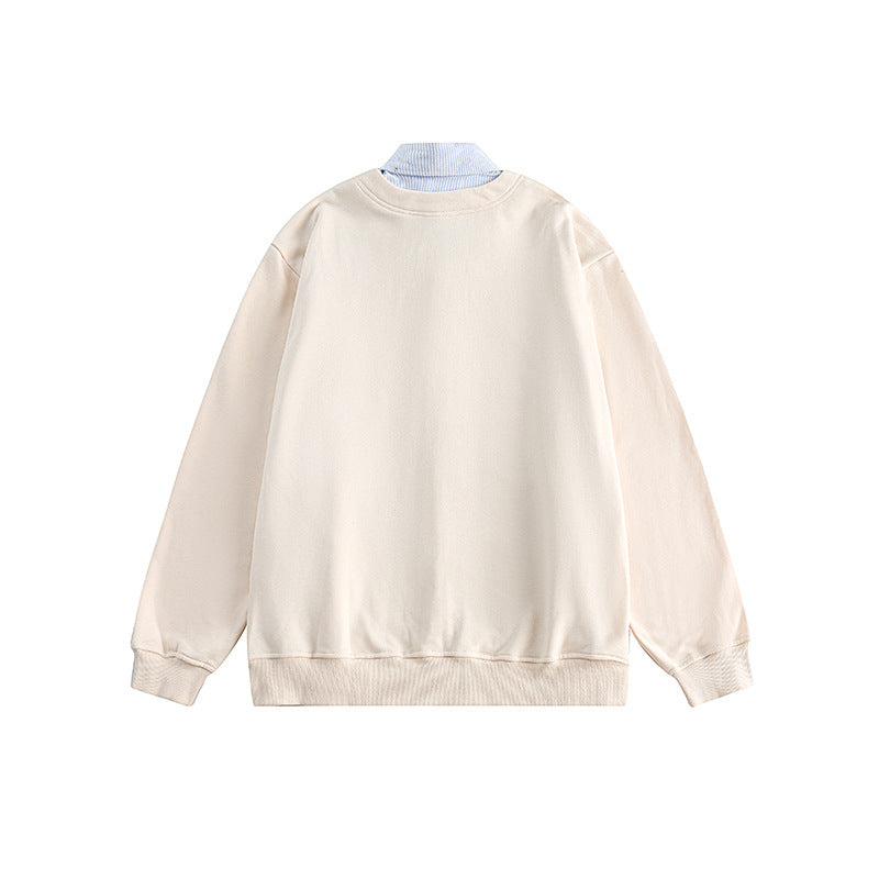 Men's oversized knit cardigan in sweatshirt style with V-neck and button placket Chichicherry