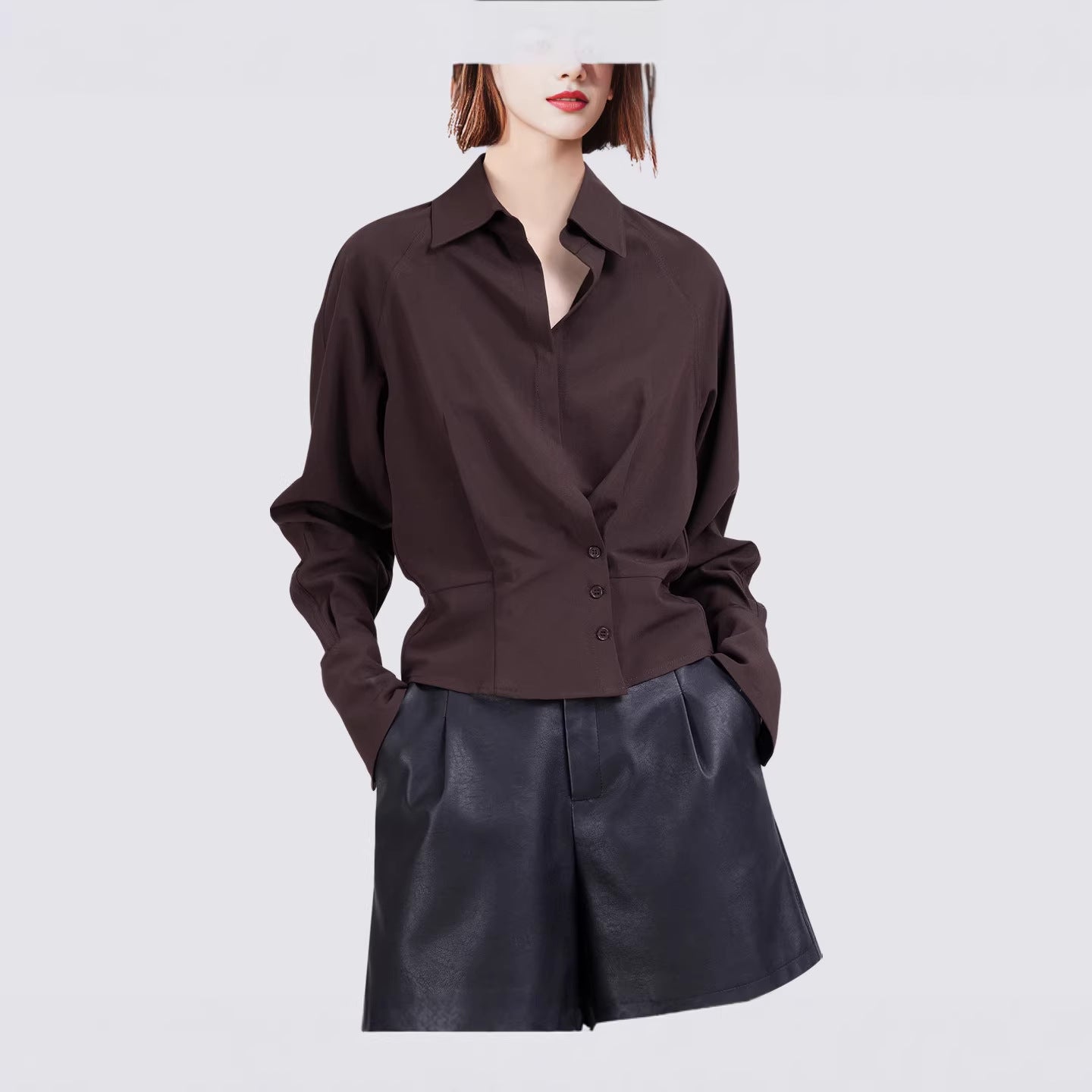 Women Elegant Blouse with Innovative Cut Chichicherry