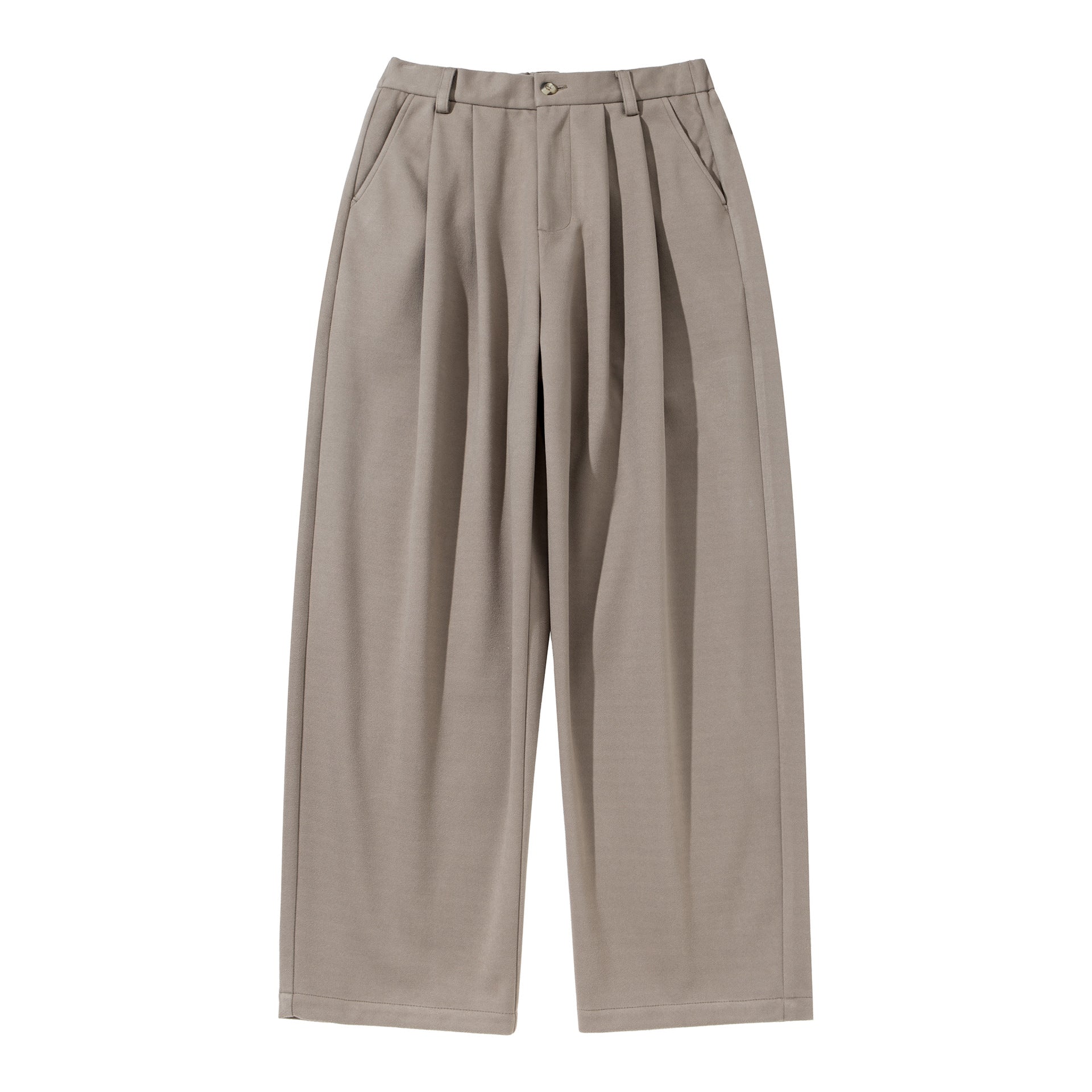 Women High-Waisted Culotte Pants with Pleats and Elastic Back Chichicherry