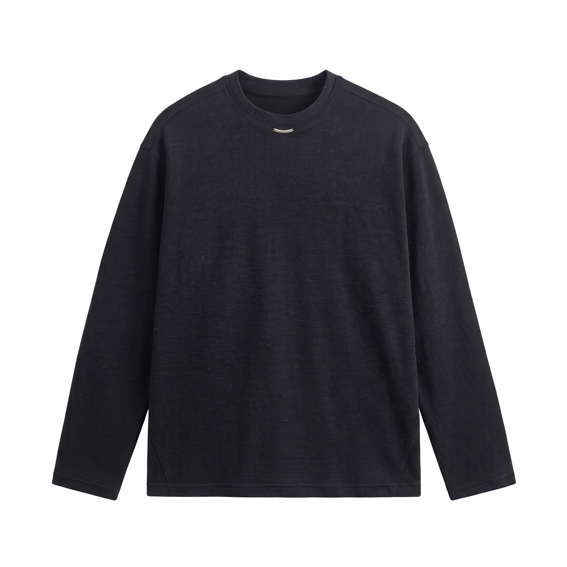 Women's fine-knit sweatshirt with textured knit, round neck and loose fit Chichicherry