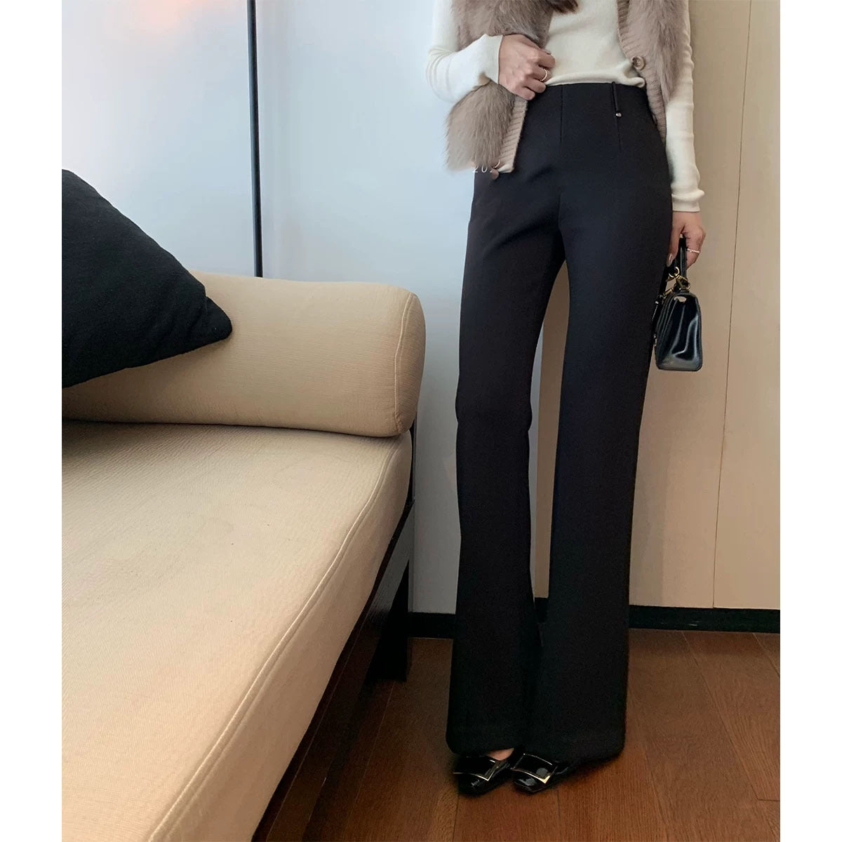 Ladies Elegant Flared Pants Chichicherry