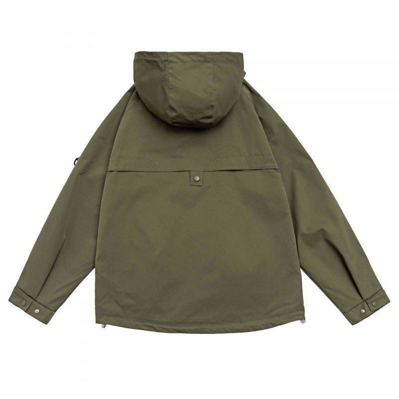 Unisex Oversized Utility Parka with hood, concealed front placket and multifunctional pockets Chichicherry