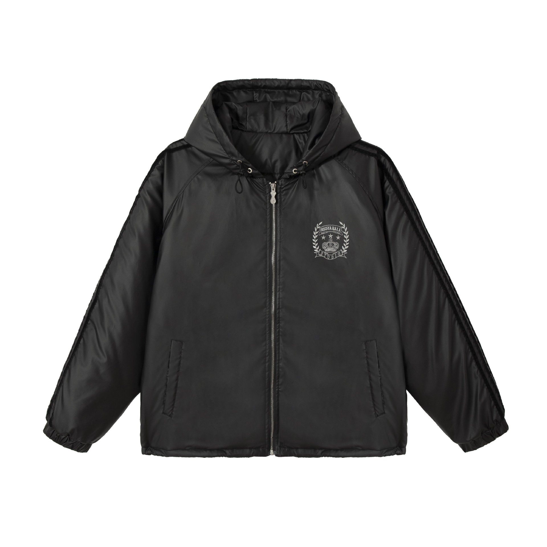 Unisex Boxy-padded Hoodie with Embroidered Coat of Arms Chichicherry