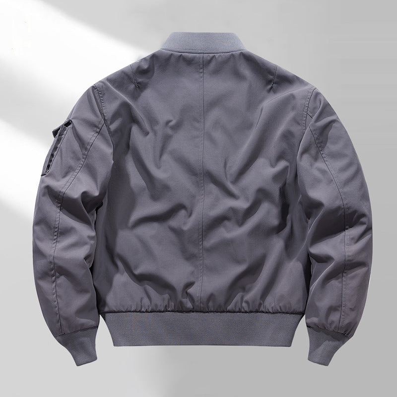 Men's short aviator-style jacket with multifunctional arm pocket Chichicherry