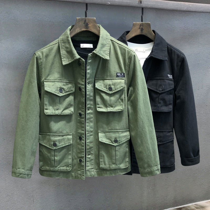 Herren Utility-Fieldjacke mit vier aufgesetzten Pattentaschen und klassischem Hemdkragen Chichicherry