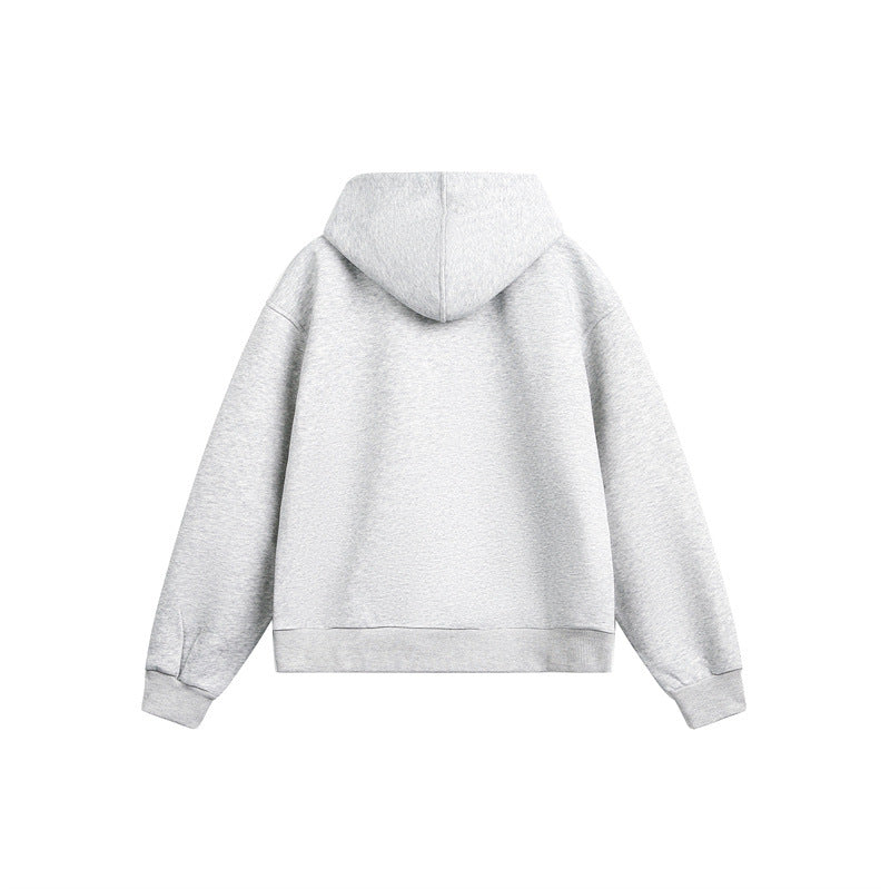 Unisex Light Oversize Hooded Sweat Jacket with Full Zip, Raglan Sleeves and Side Pockets Chichicherry