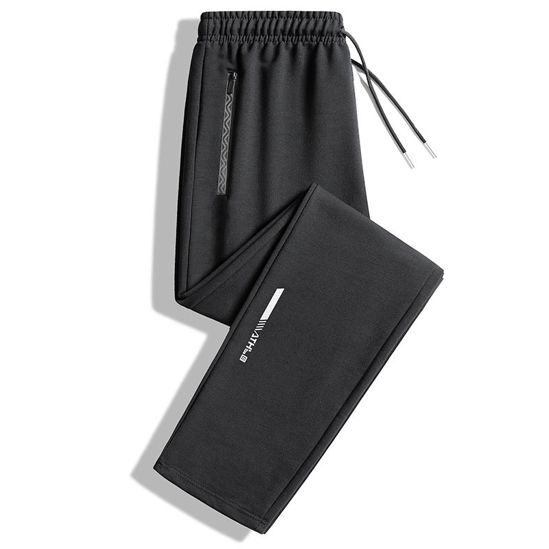 Men's Slim-Fit Performance Jogging Pants with Zipper Pockets, Elastic Waistband and Cuffs Chichicherry