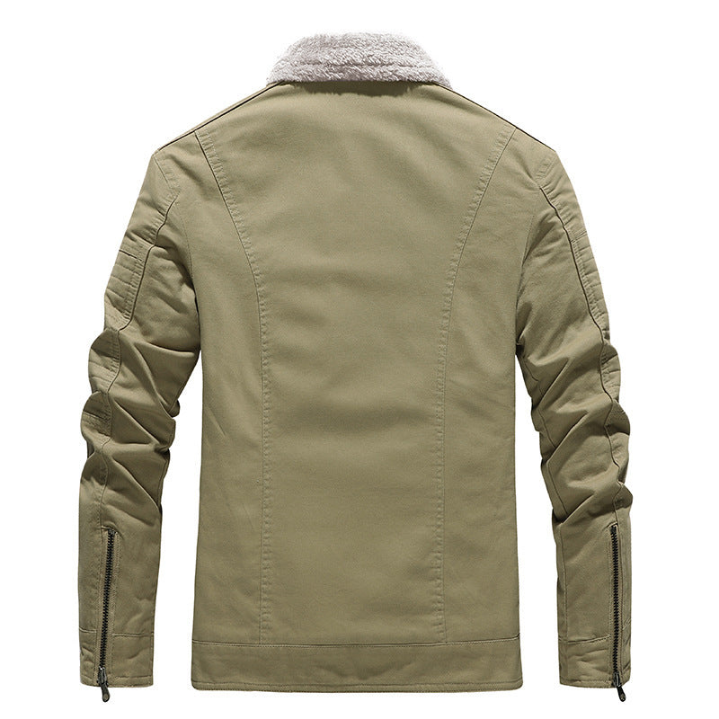 Men's hybrid flight jacket with teddy fleece lining and quilted sleeve yoke Chichicherry
