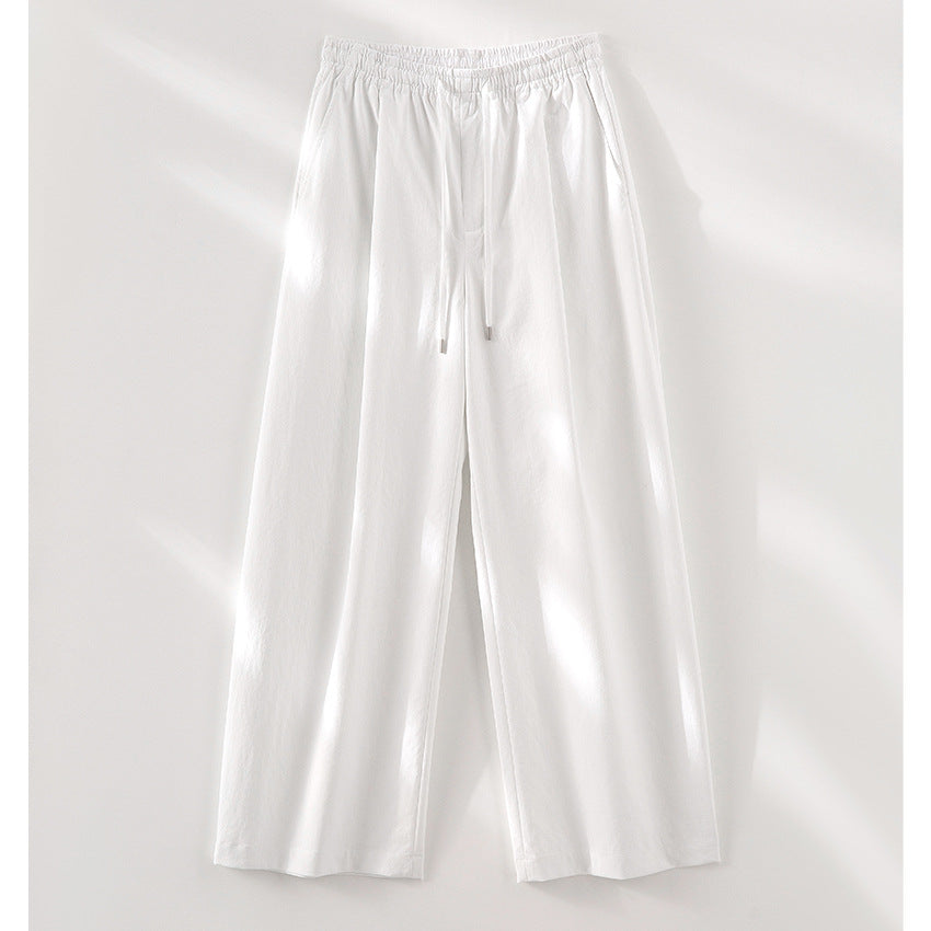 Women's palazzo pants with high elastic waistband, drawstring and flowing width Chichicherry