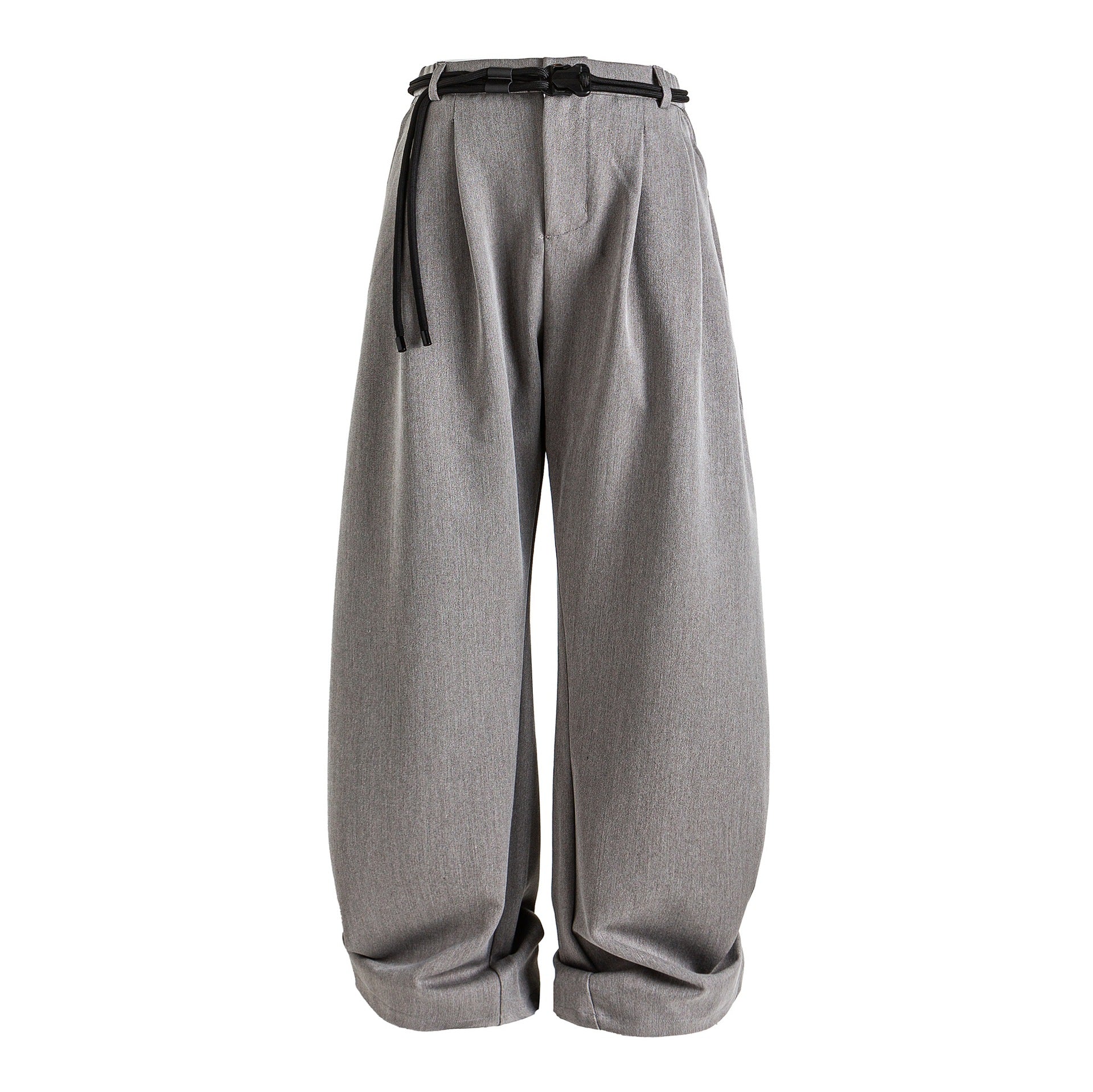 Women wide high-waisted jeans with pleats, drawstring belt, and culotte cut Chichicherry