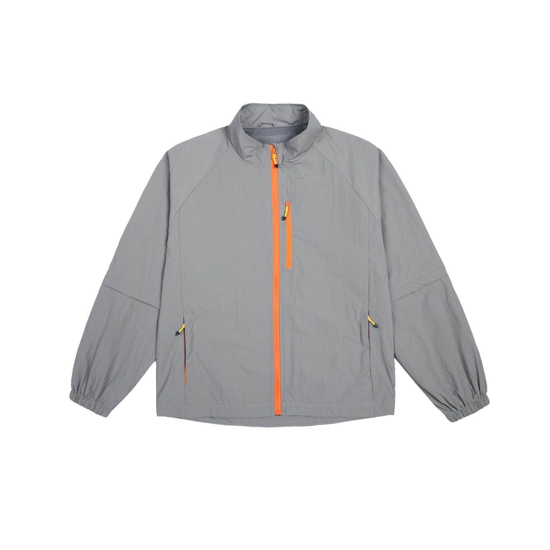 Men's lightweight ripstop overlay jacket with stand-up collar, chest pocket, and elastic cuffs Chichicherry