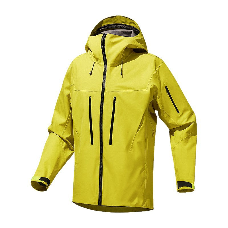 Men's Technical Waterproof Softshell Rain Jacket with Welded Seams and Vertical Chest Pockets Chichicherry