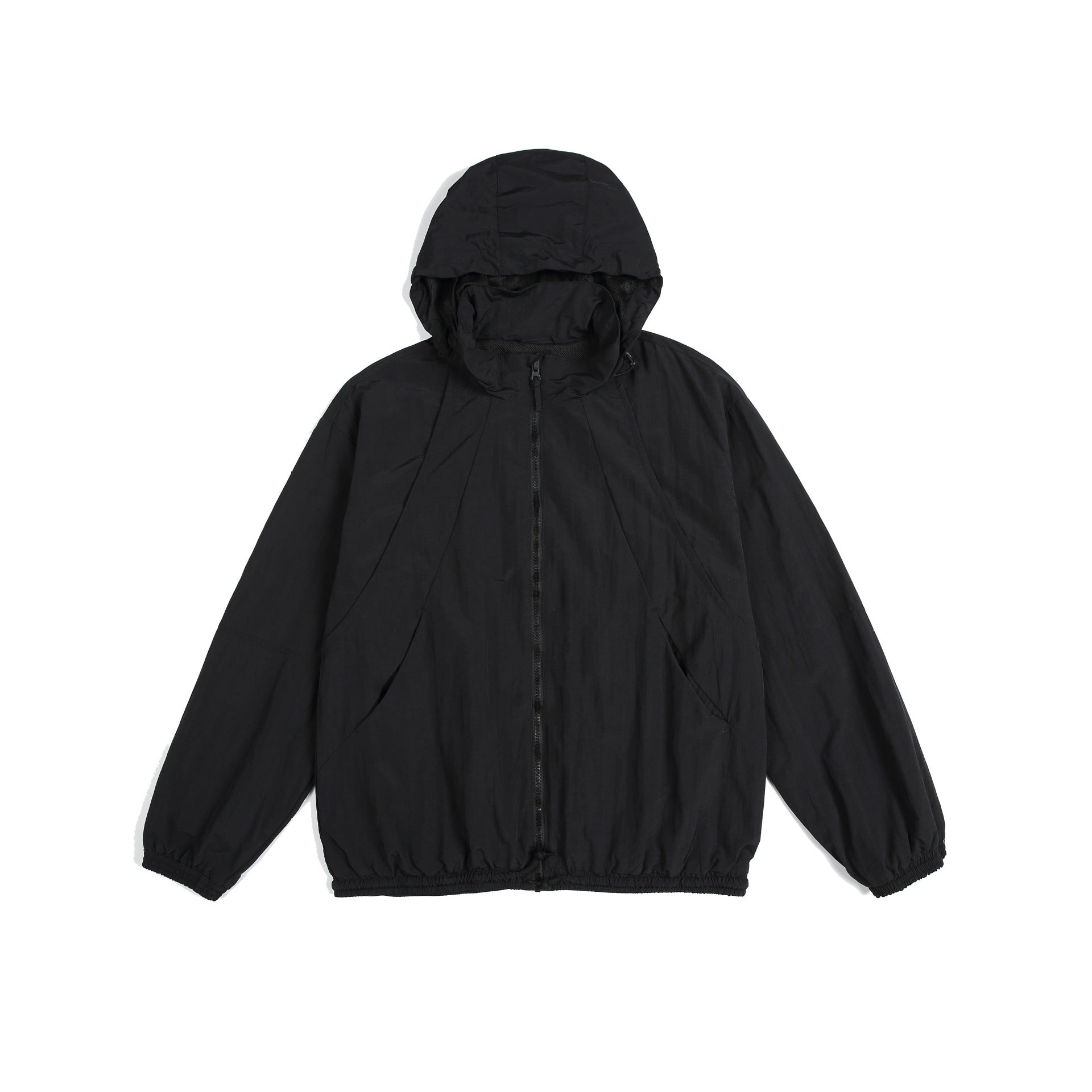 Unisex Lightweight Hooded Jacket in Oversize Parka Style with Drawstring Waist Chichicherry