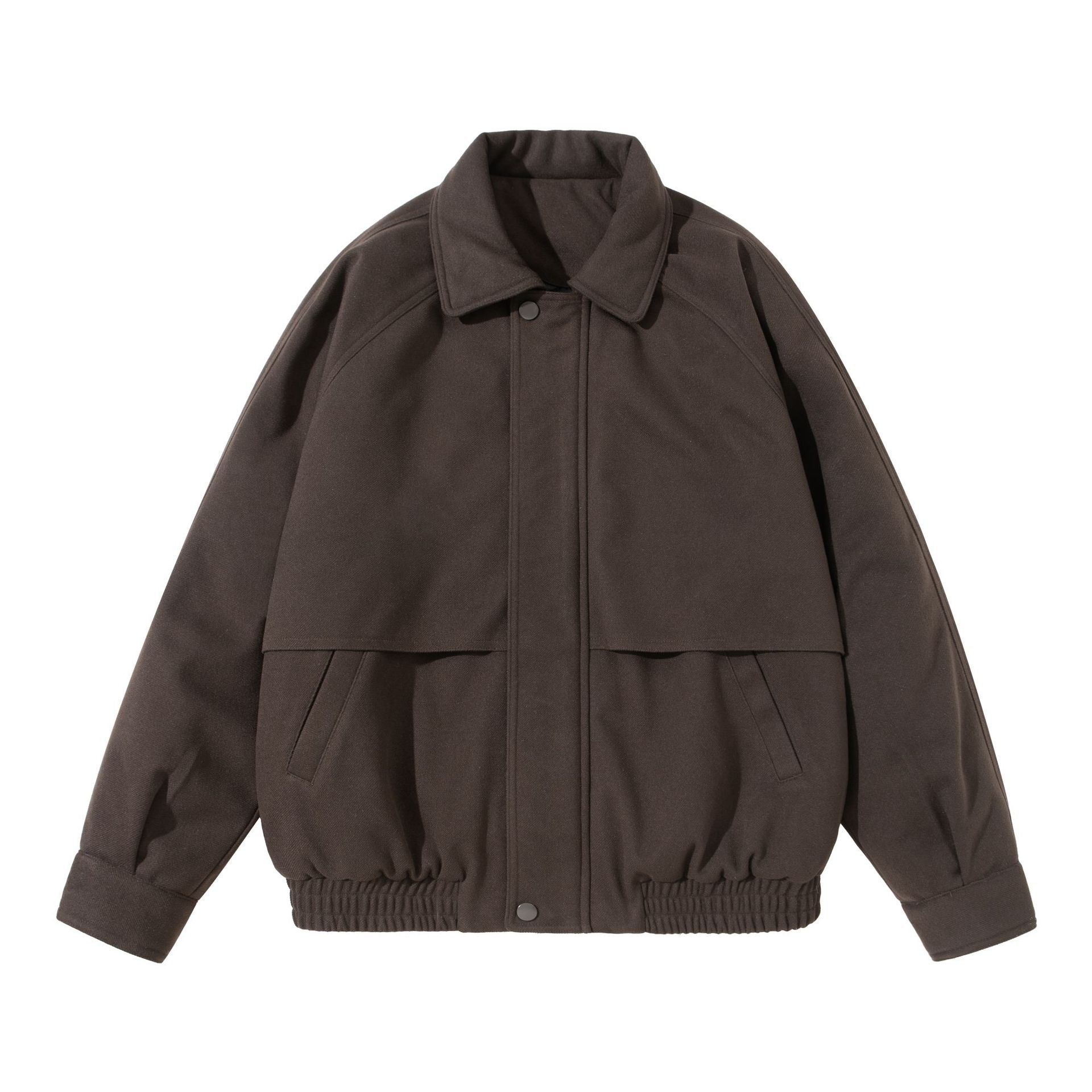 Unisex Boxy Blouson with overlapping front yoke and elastic hem Chichicherry