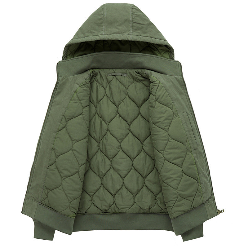 Men's multifunctional field jacket in bomber style with hood and sleeve pocket Chichicherry