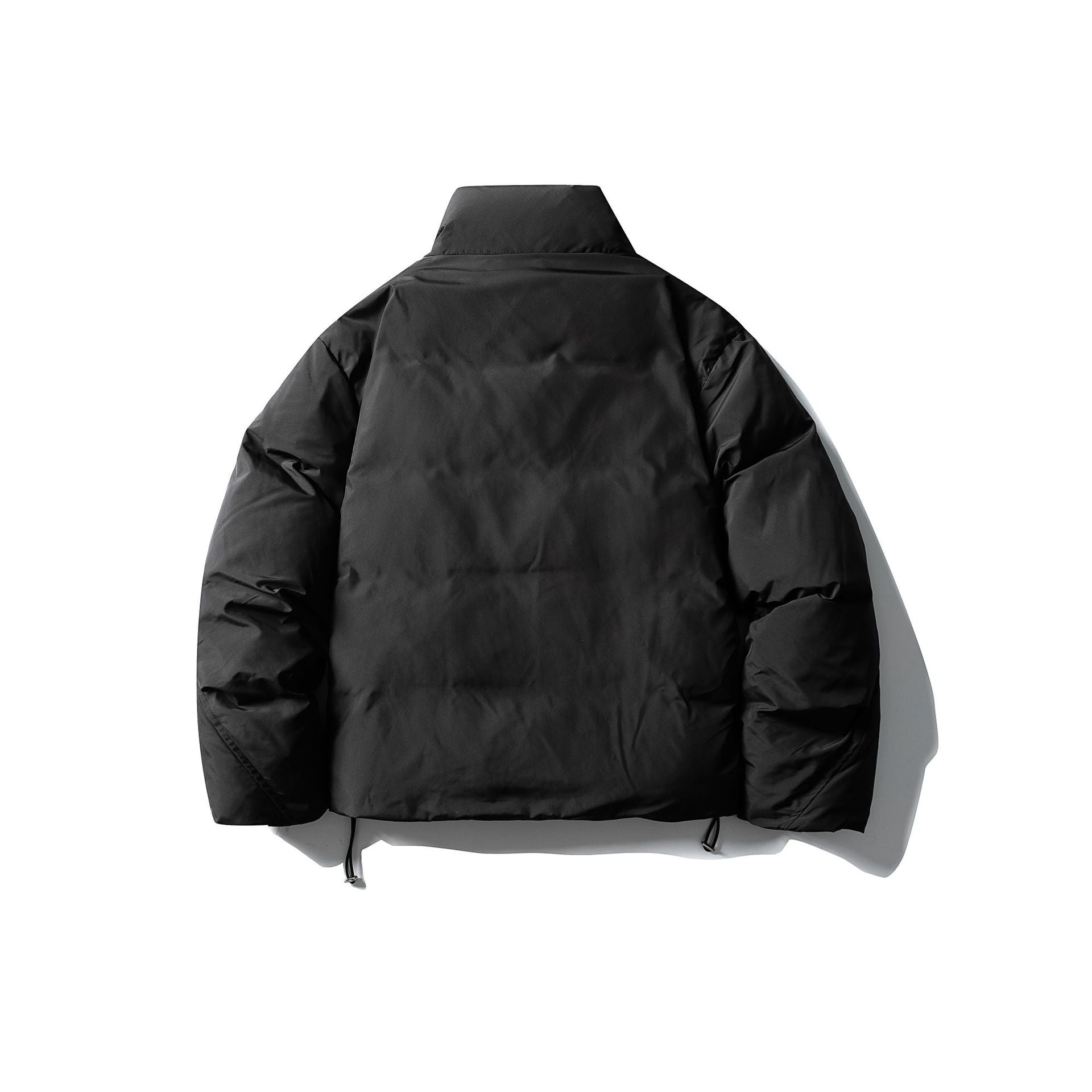 Men's Short Boxy Insulation Jacket with High Standing Collar and Large Flap Pockets Chichicherry