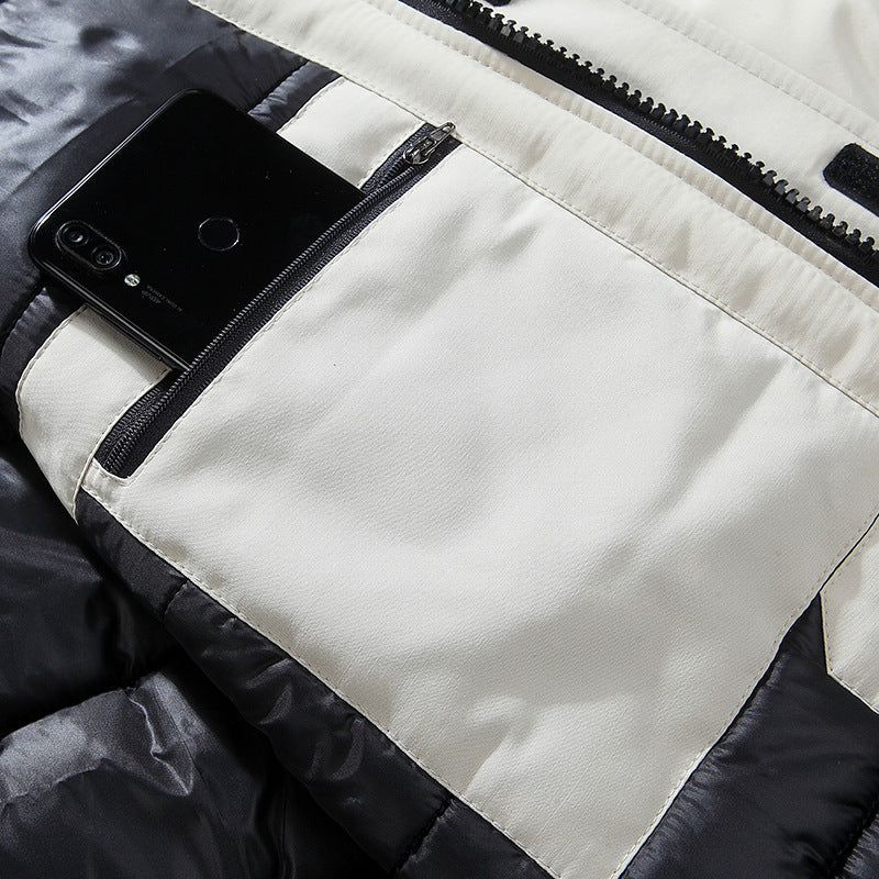 Men's expedition parka with detachable hood and faux fur trim Chichicherry