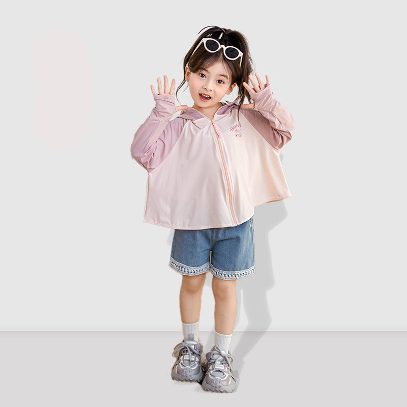 Children's UV protection jacket with hood and breathable properties Chichicherry