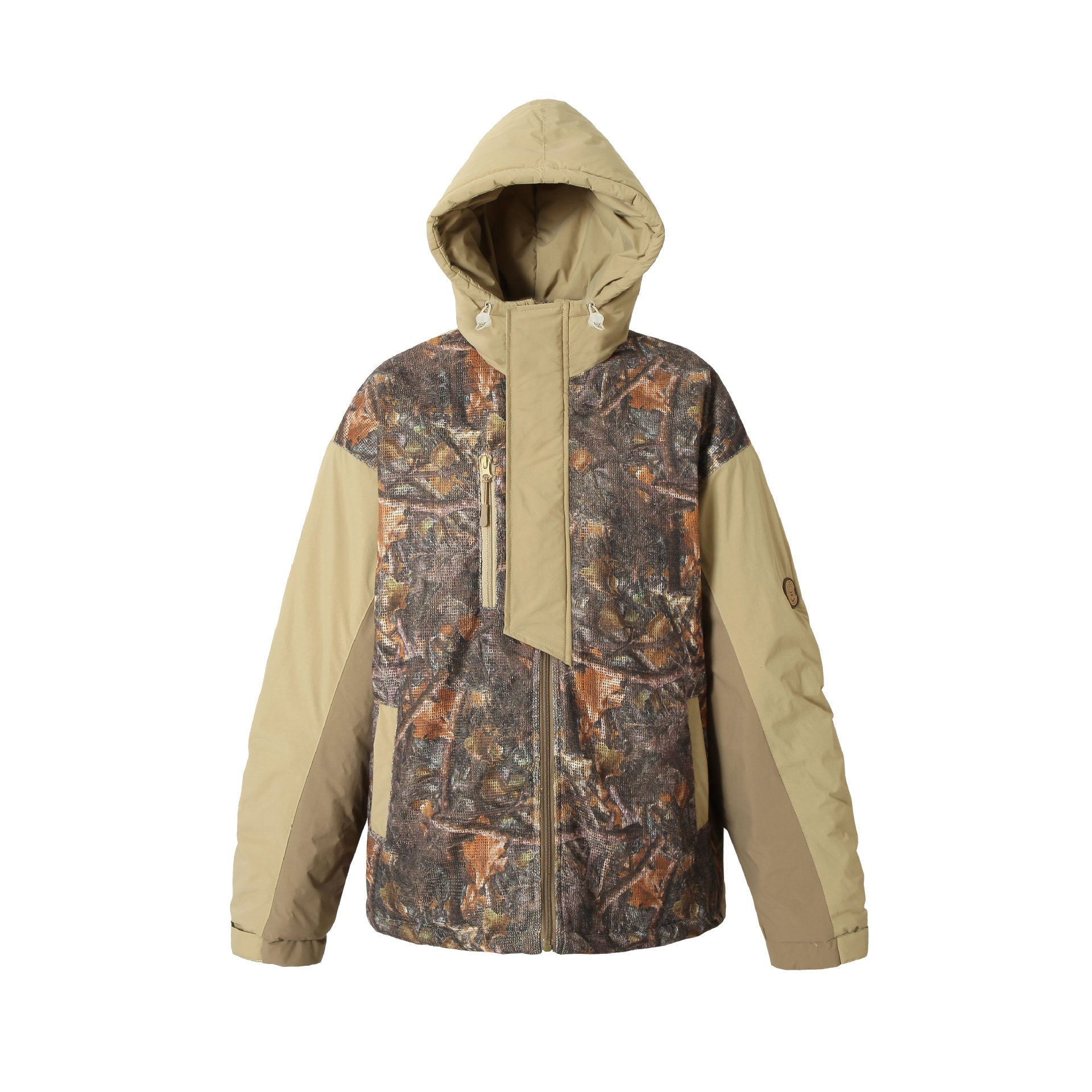 Men's waterproof camouflage field jacket with hood, thermal insulation and utility details Chichicherry