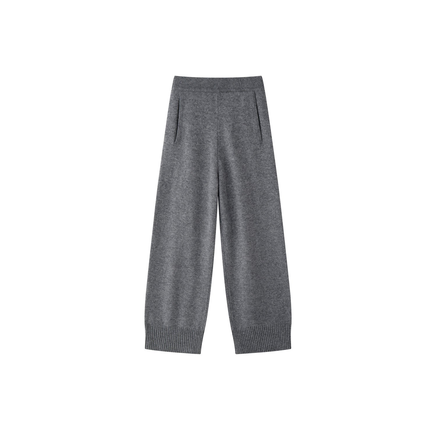 Women's Soft Knit Lounge Pants with Wide Leg and Side Pockets Chichicherry