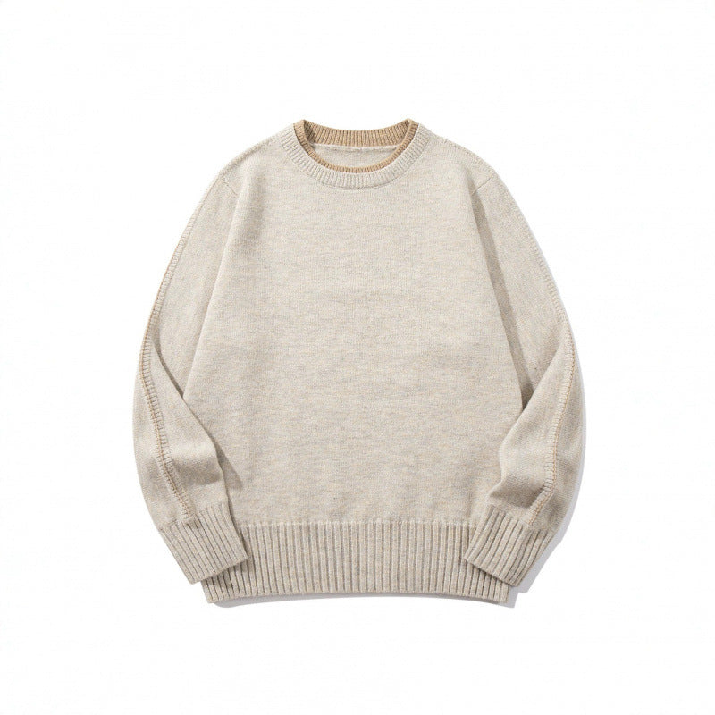 Unisex Soft Mélange Crew Neck Sweater made of Organic Cotton Blend with Boxy Fit and Wide Ribbed Cuffs Chichicherry