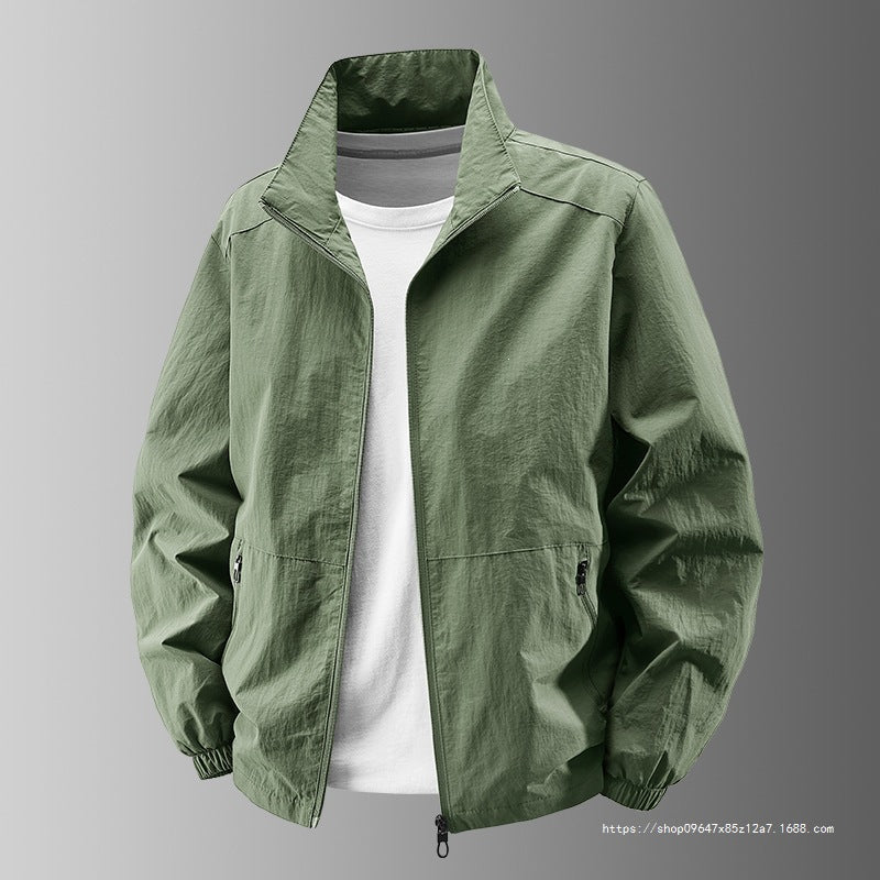 Men's Ultralight Technical Blouson Jacket with elastic cuffs, concealed zipper pockets & breathable nylon mix Chichicherry