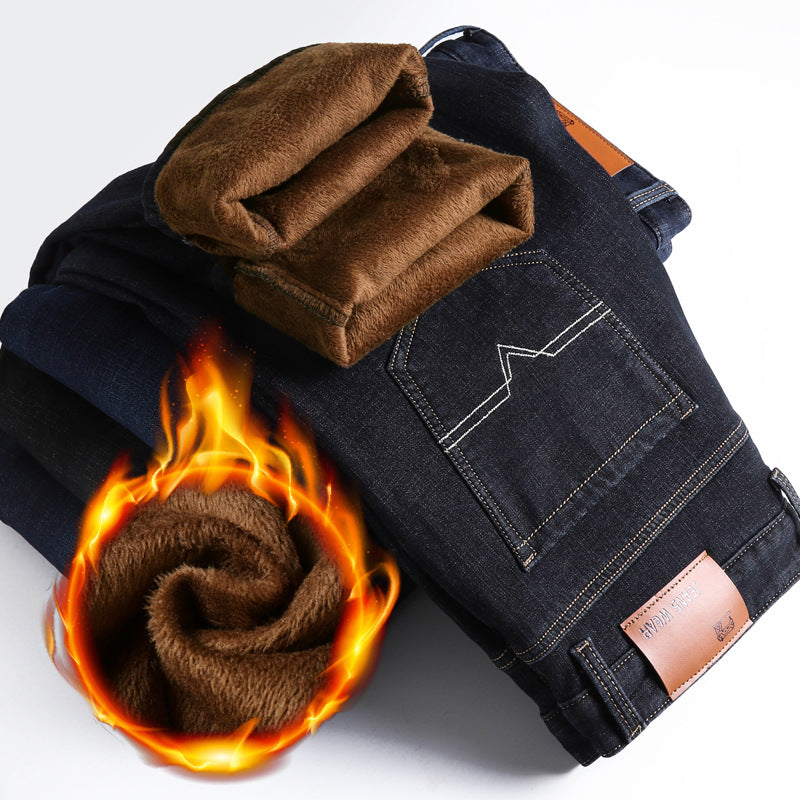 Men's thermo jeans with dense teddy lining and sturdy denim cut Chichicherry