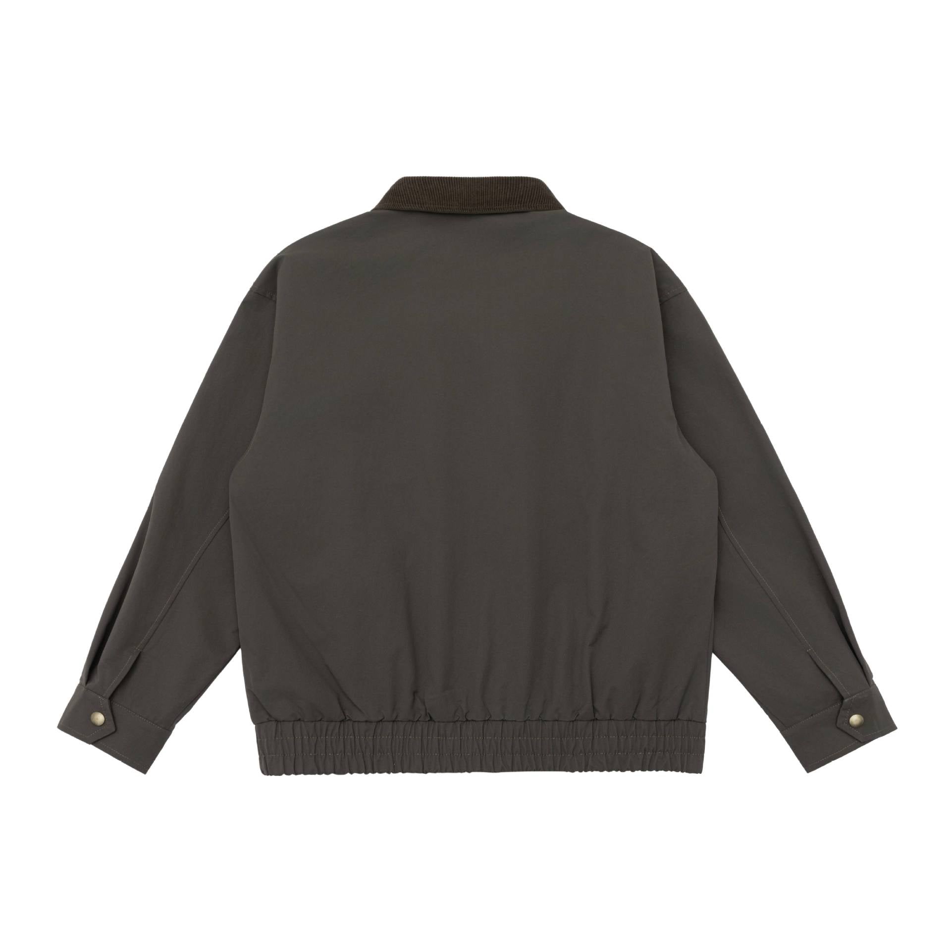Men's Oversized Workwear Jacket with Cord Collar and Large Flap Pockets Chichicherry