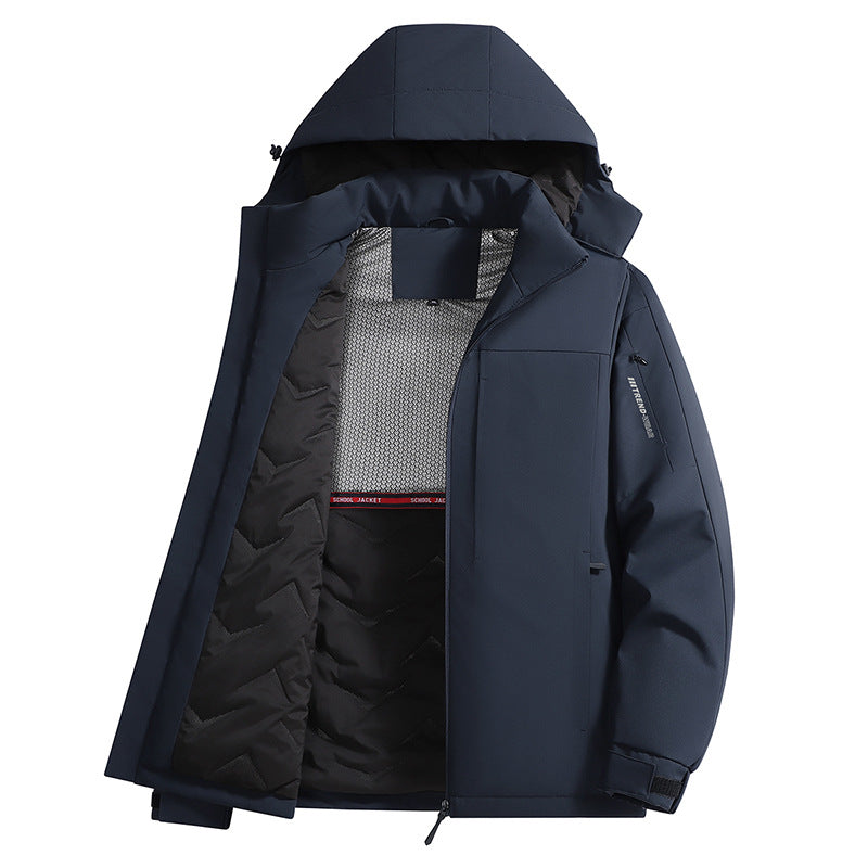 Men's Insulated Hooded Thermo Jacket in Technical Outdoor Style Chichicherry
