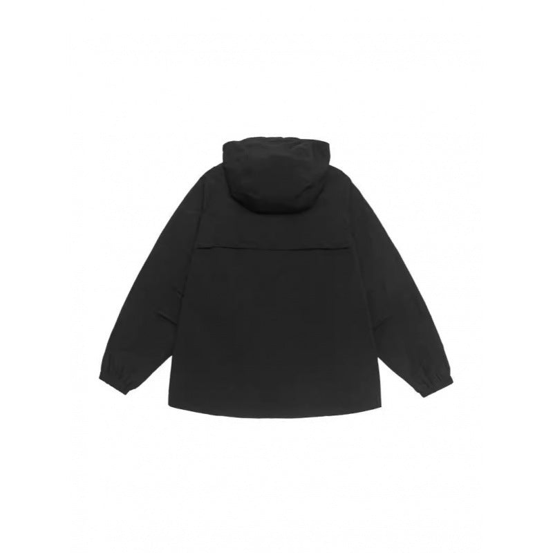 Unisex Oversized Hooded Jacket in Parka Style with Extended Back and Drawstring Chichicherry