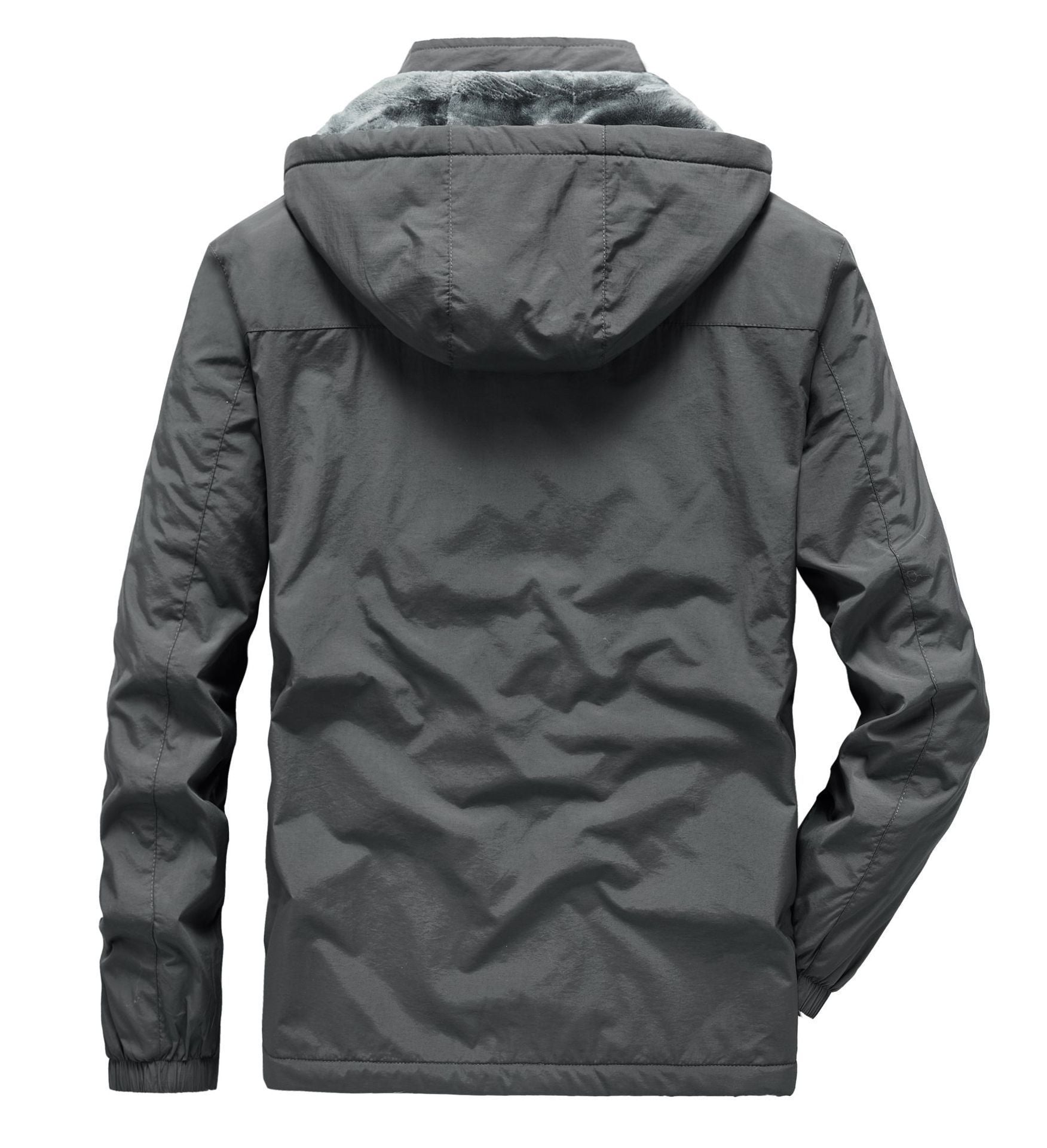 Men's technical outdoor jacket with warming teddy fleece lining and adjustable hood Chichicherry