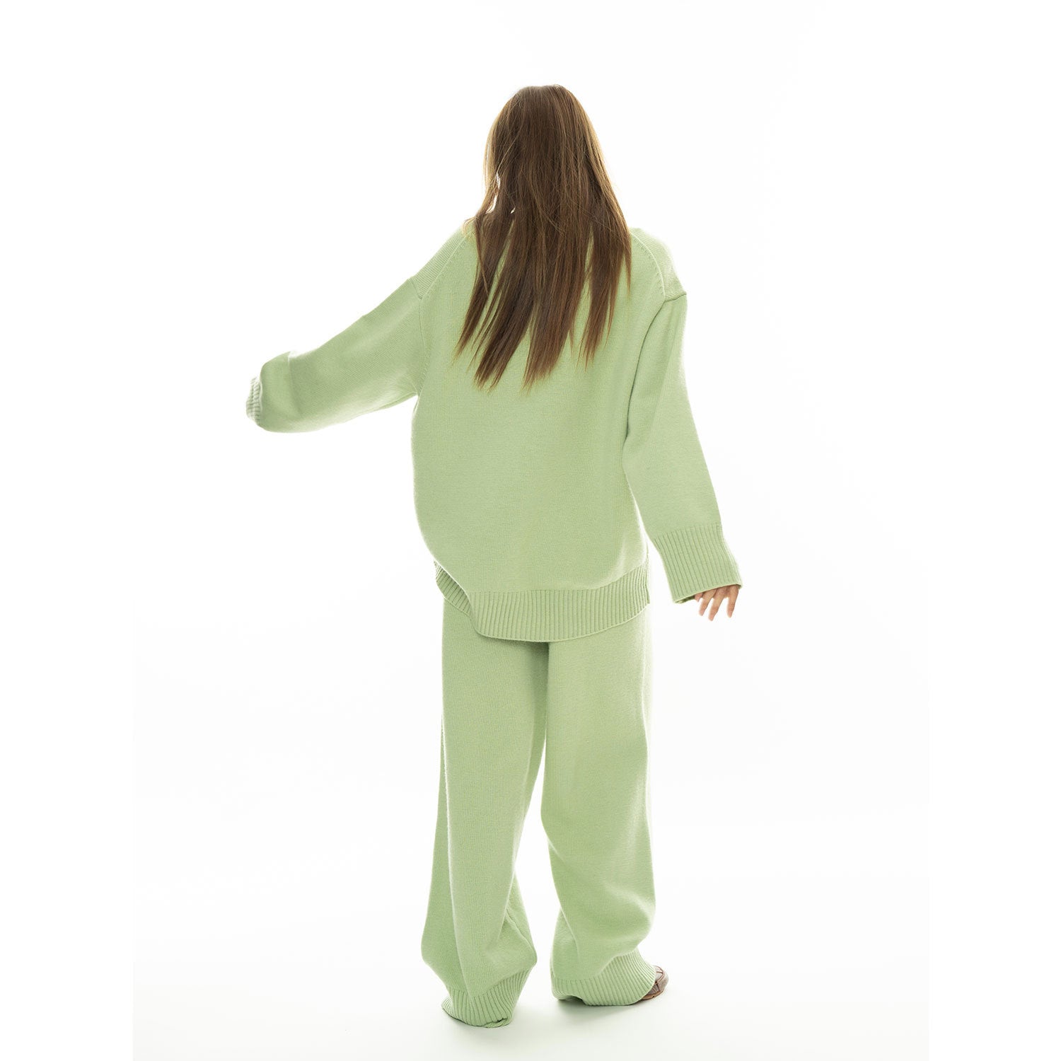 Women's Soft Knit Lounge Pants with Wide Leg and Side Pockets Chichicherry