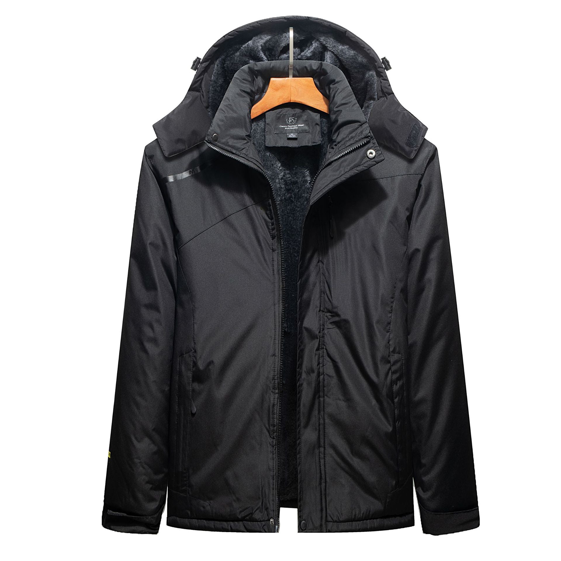 Women's functional parka with removable hood and warming fleece lining Chichicherry