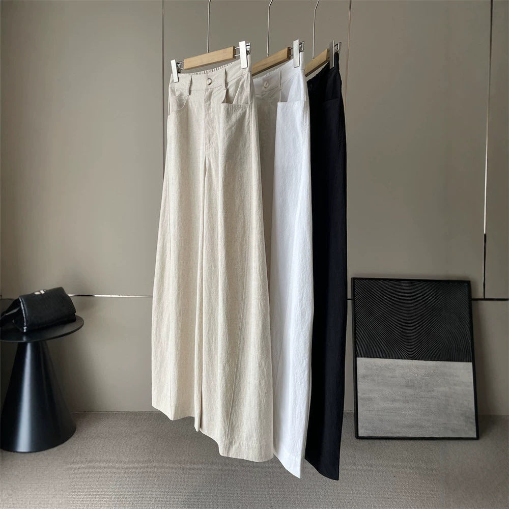 Women's Wide Linen Pants Chichicherry 1789268742