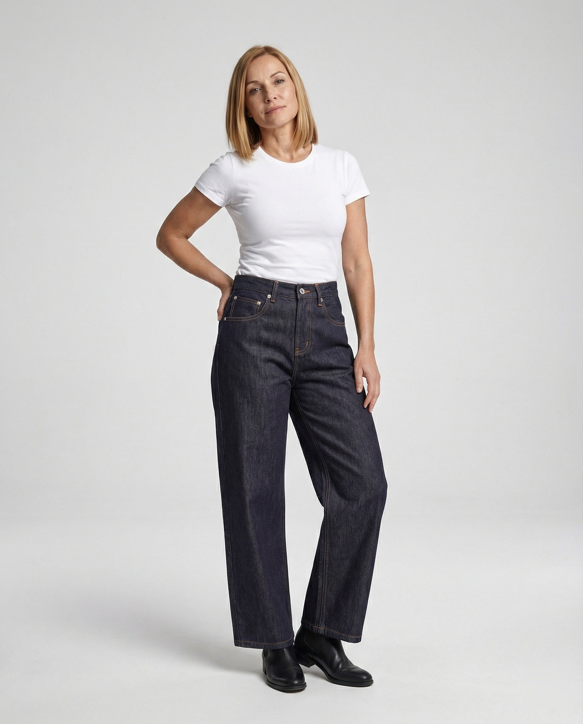 Leisurewear Women Wide Jeans High Waist
