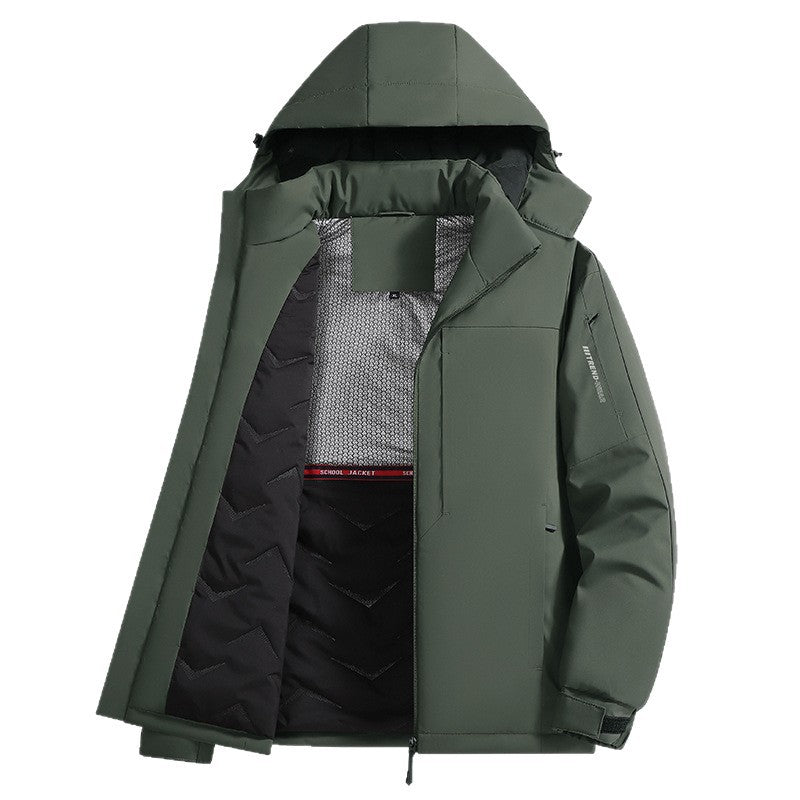 Men's Insulated Hooded Thermo Jacket in Technical Outdoor Style Chichicherry