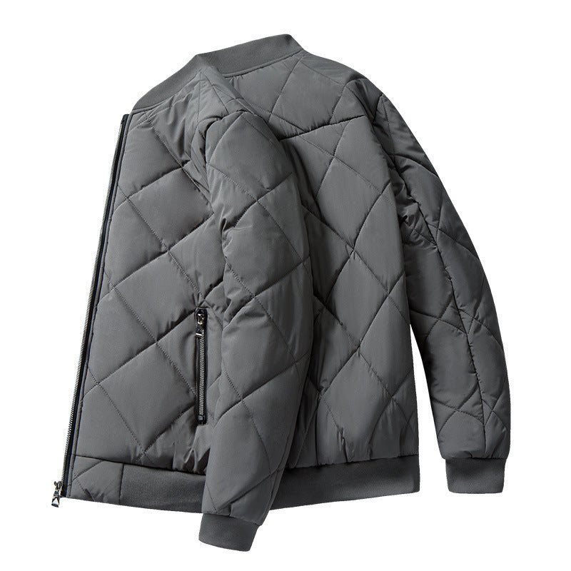 Women's quilted bomber jacket with diamond quilting, lightweight thermal lining, and zippered pockets Chichicherry