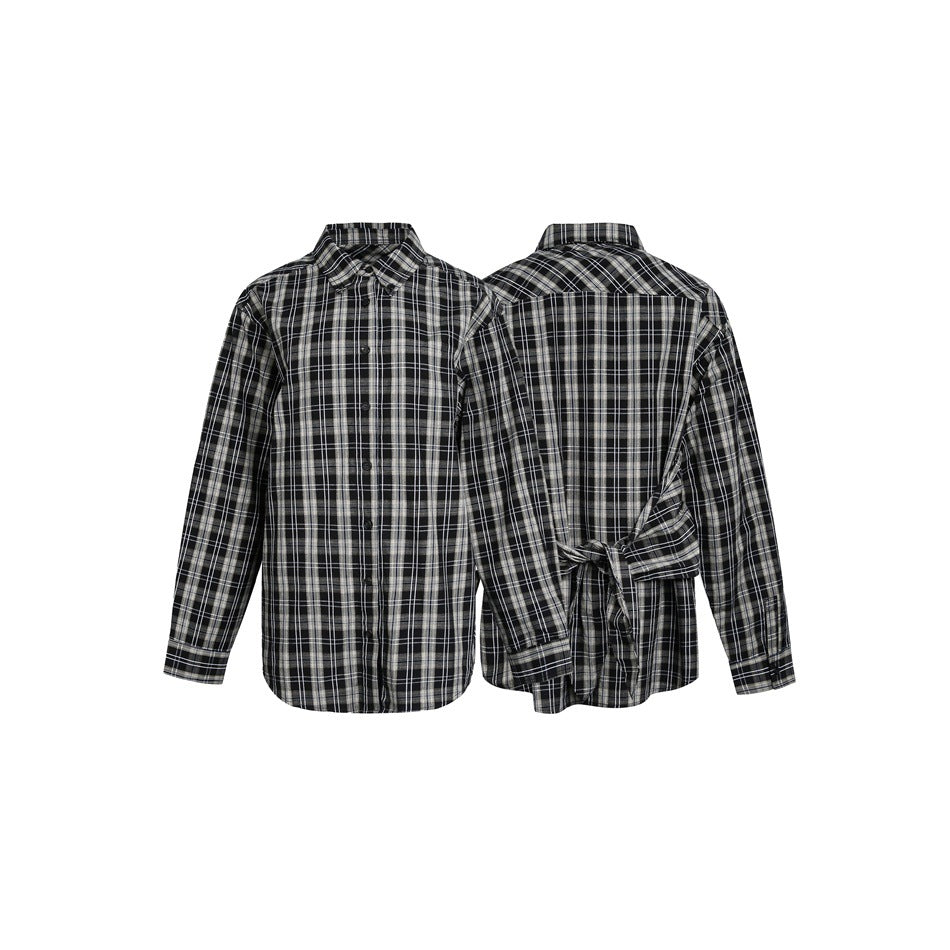 Men's relaxed check shirt made of soft brushed flannel with extended back and round hem