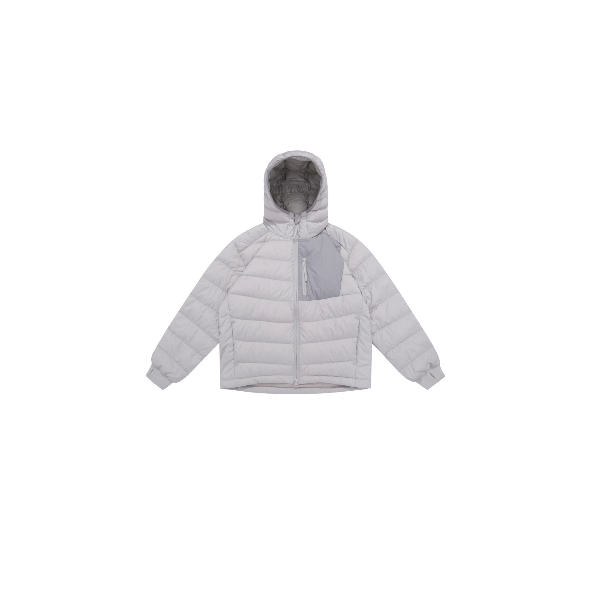 Men's lightly padded hooded jacket in boxy cut with technical inserts Chichicherry
