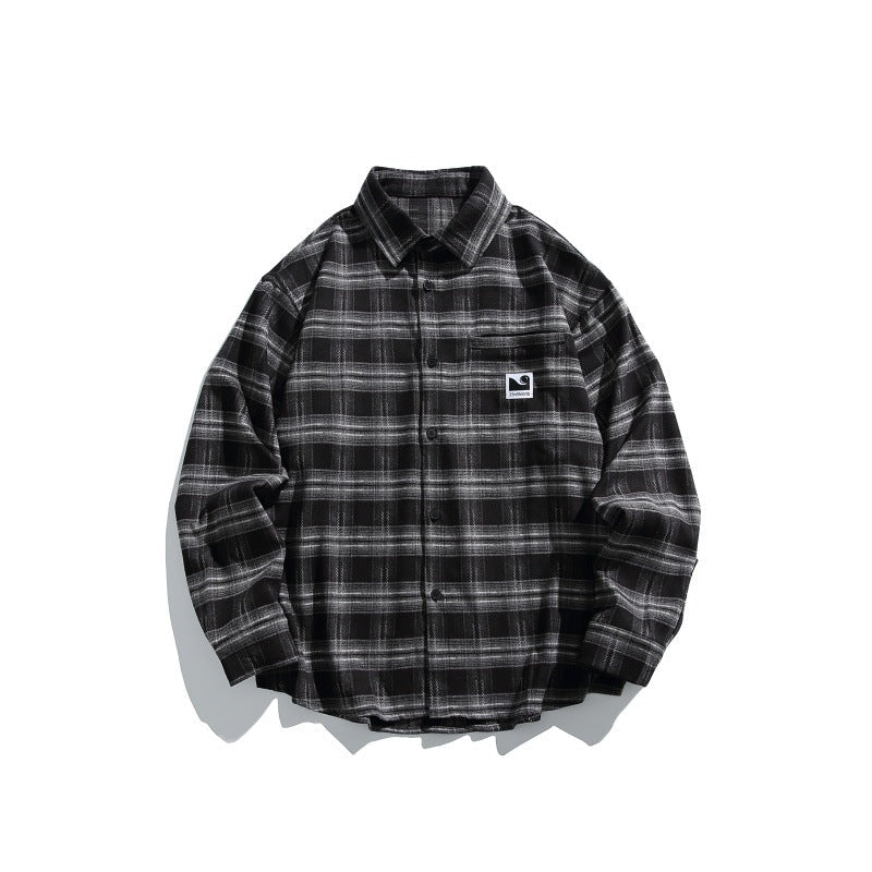 Men's Checkered Overshirt-Jacket in Boxy-Relaxed Fit Chichicherry