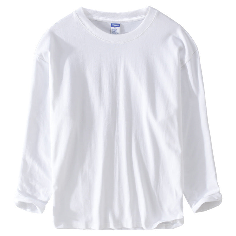 Unisex Long Sleeve Premium Basics Long Sleeve Shirt made of Cotton Blend with Round Neck Chichicherry