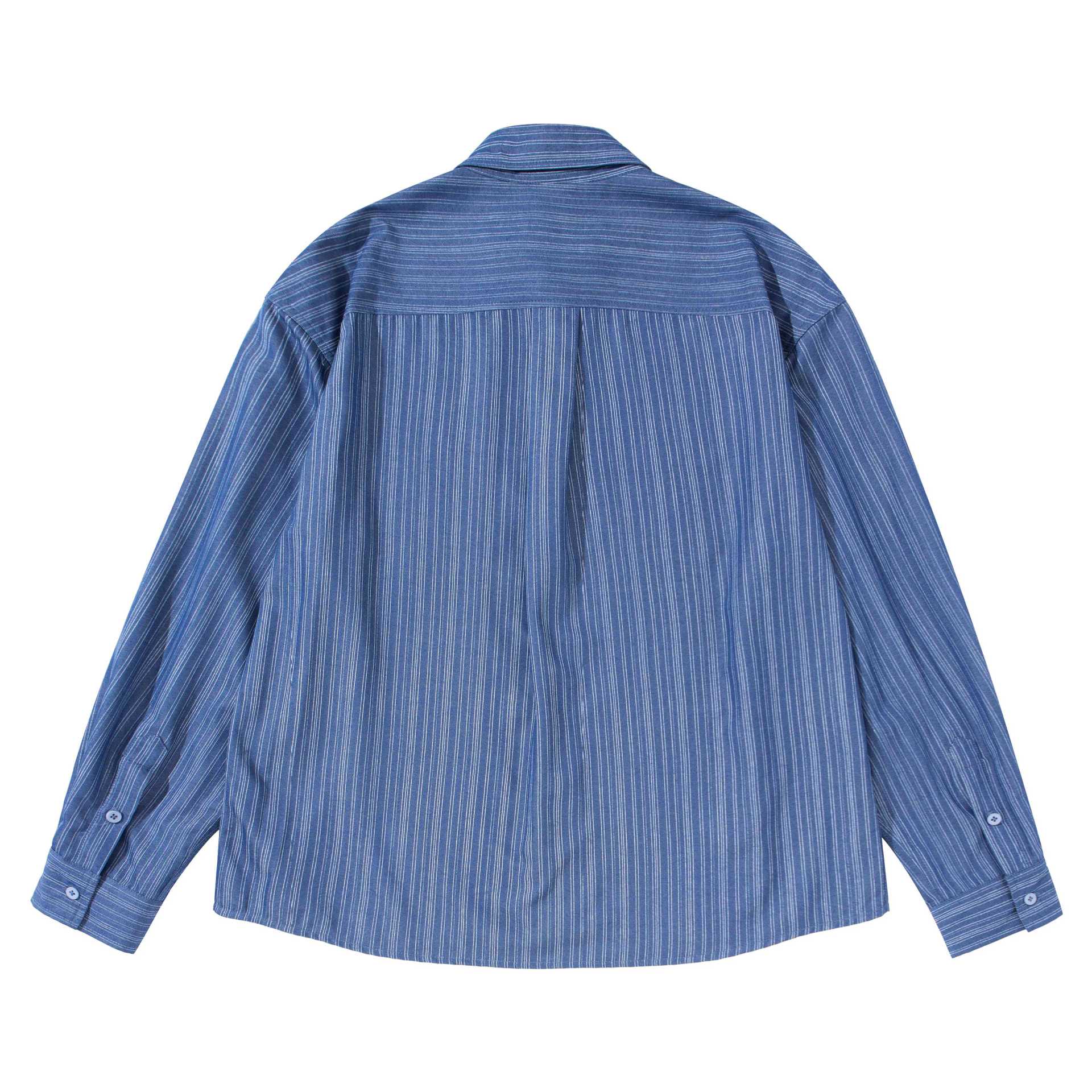 Unisex Striped Oversized Shirt in Boxy Cut Chichicherry